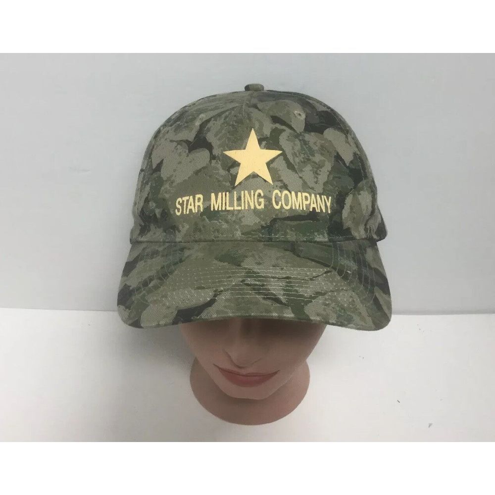 Vintage Cobra Star Milling Company Hat Camouflage Snapback Trucker Baseball Cap